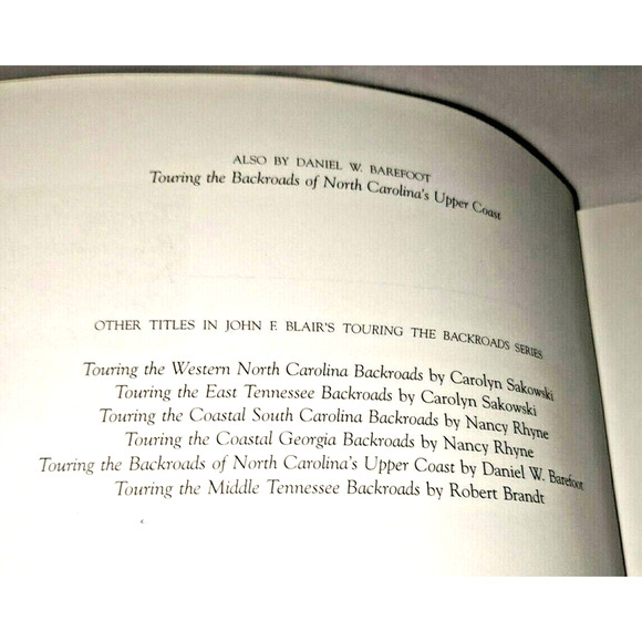 Touring the Backroads of North Carolina's Lower Coast Daniel W. Barefoot 1995" - Picture 4 of 11